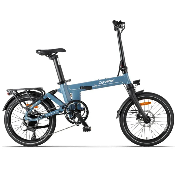 Blue - Cyrusher Sonder Folding Electric Bike on a white background