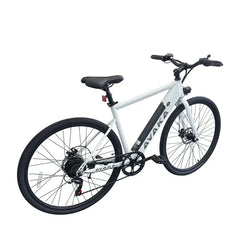 White bicycle with black details on a white background