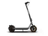 Hikerboy Curtis Plus Electric Scooter -Black scooter with orange accents on a white background