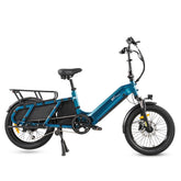 Blue CMACEWHEEL HQ20 Electric Cargo Bike on a white background