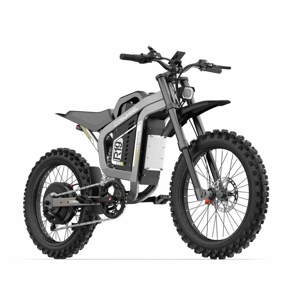 COSWHEEL R19 Electric Dirt Bike with off-road tires on a white background