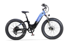 Cyrusher Roam Step-Thru Electric Bike with a blue frame on a white background