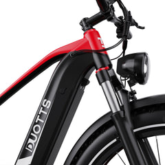 Close-up of a DUOTTS F26 Lite Electric Bike on a white background