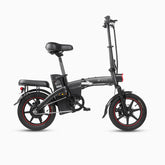 Black DYU A5 Upgraded Folding Electric Bike on a white background