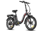 Black Fafrees F20 Plus Folding Electric Bicycle with visible branding on a white background