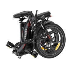 Black F20 Plus folding bike with 'FAFREES' branding on a white background