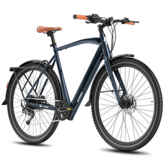 Blue Fafrees F700M Electric bicycle on a white background