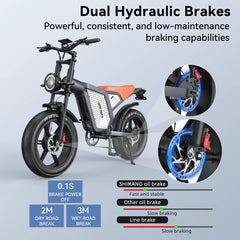 JANSNO X60 elektrisk cykel med dobbelt motor