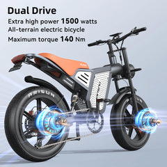 JANSNO X60 elektrisk cykel med dobbelt motor