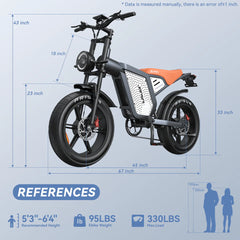 JANSNO X60 elektrisk cykel med dobbelt motor