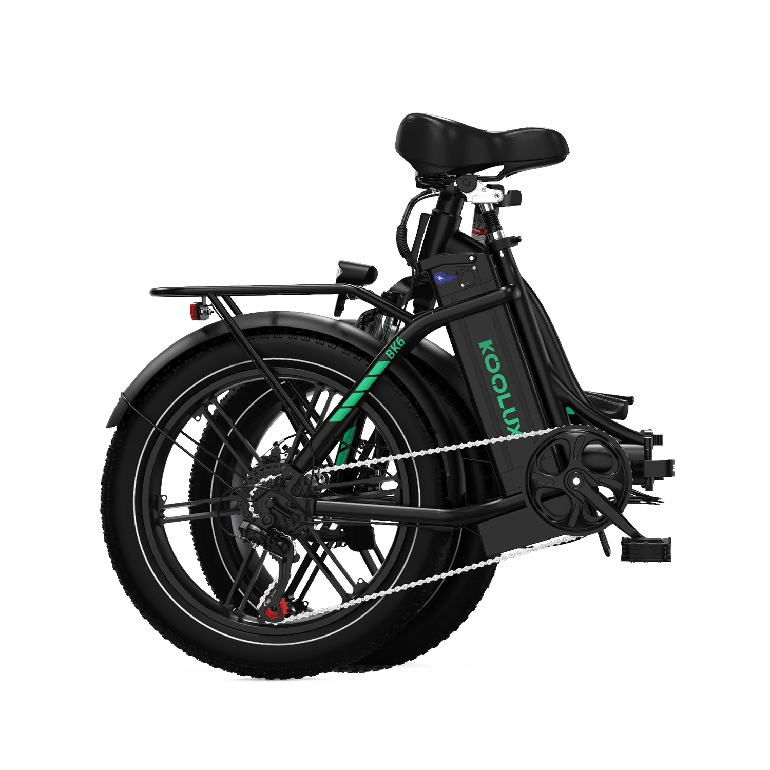 KOOLUX BK6S 4.0 Folding Electric Bike - Black with visible branding on a white background