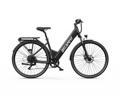 Black ONESPORT OT12 Urban Electric Bike with 'ONE SPORT' branding on a white background
