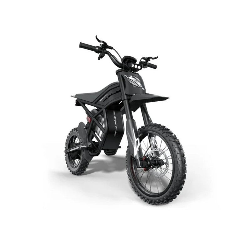 Riding Times GT54 Pro Electric Bike in black view on front view on a white background