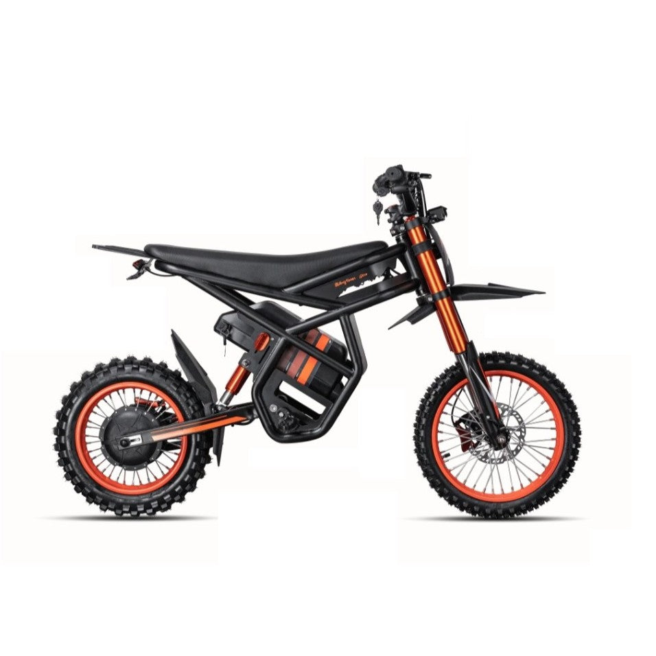 Riding Times GT54 Electric Bike in black and orange on a white background