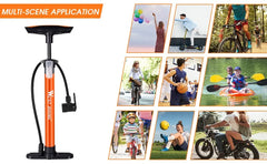 WEST BIKING 160PSI High Pressure Pump Schrader Presta MTB Bicycle Floor Pump Cycling Air Pump Tire Ball Motorcycle Car Inflator