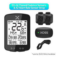 XOSS G2 Plus Cykelcomputer Trådløs GPS Cykelhastighedsmåler Vandtæt ANT+ Kadence Hastighed Smart Cykel Kilometertæller Landevejscykel MTB
