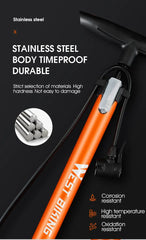 WEST BIKING 160PSI High Pressure Pump Schrader Presta MTB Bicycle Floor Pump Cycling Air Pump Tire Ball Motorcycle Car Inflator