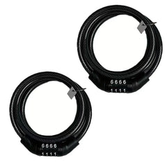 Bicycle Lock with 4-Digit Password, Anti-Theft Lock, Bicycle Safety Accessories, Steel Cable Bicycle Lock