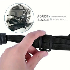 1Pc Motorcycle Elastic Suitcase with Safety Hook-Versatile Helmet Mesh Gear Transport Durable and Sleek for Daily Travel