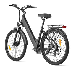 Black Touroll J1 Pro Trekking electic cycle on a white background