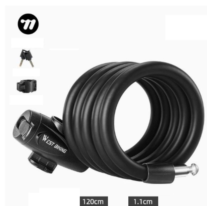 Bærbar, foldbar kabellås