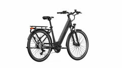 Taillight view of A-Spadz Qreate City Pro Electric Bike Jetty Black- Pogo Cycles