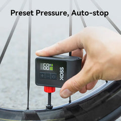 XOSS AirCube 120PSI Mini Bike Pump Portable Air Pump with Schrader Presta Valves Rechargeable Air Inflator Bike Accessories