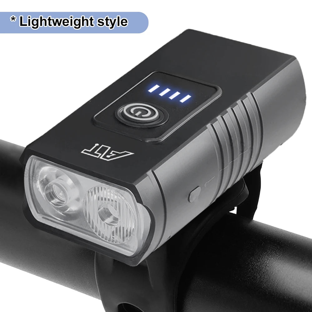 BK02 Bike Light Rechargeable T6 LED Bicycle Lights 6 Modes MTB Flashlight Bicycle Headlight for Cycling Bicycle Front Lamp