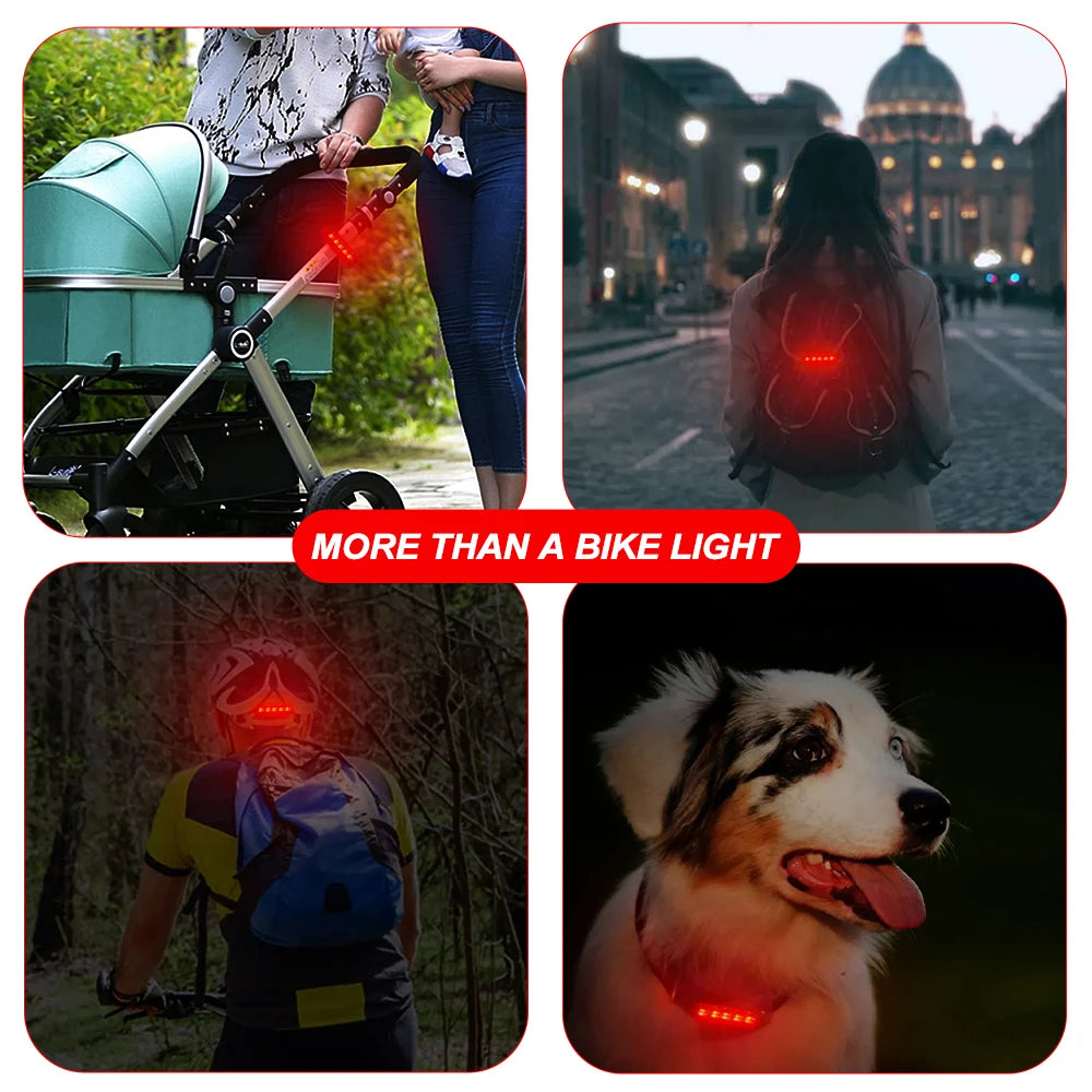 Rear Bike Tail Light USB Rechargeable Ultra Bright Taillights Fit On Bicycle Easy to Install for Cycling Safety Bicycle Light
