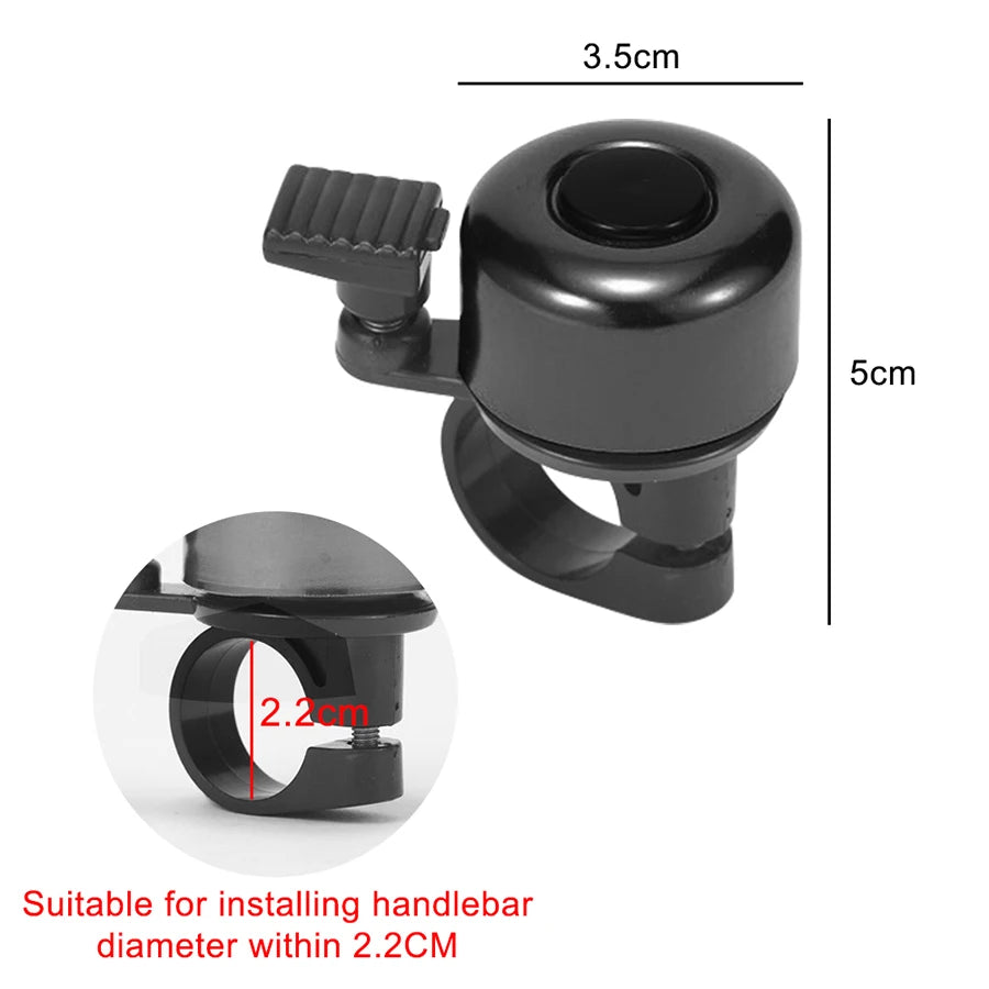 Universal Bike Bell Aluminum Alloy Mountain Road Bike Horn Alarm for Safety Cycling Bicycle Handlebar Bell Accessory Easy to Use