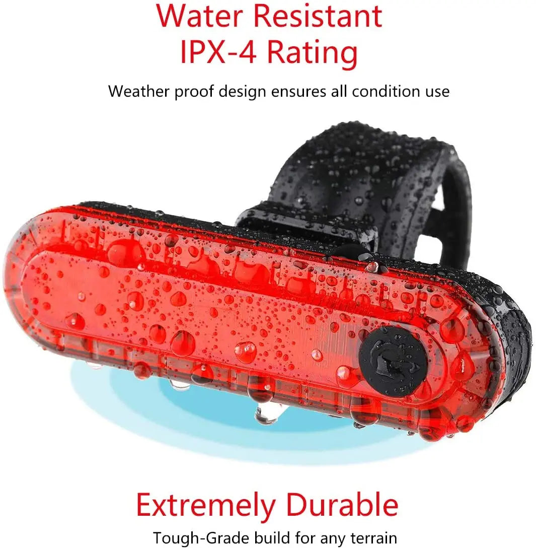 Rear Bike Tail Light USB Rechargeable Ultra Bright Taillights Fit On Bicycle Easy to Install for Cycling Safety Bicycle Light