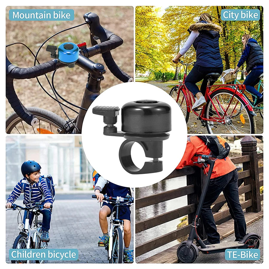 Universal Bike Bell Aluminum Alloy Mountain Road Bike Horn Alarm for Safety Cycling Bicycle Handlebar Bell Accessory Easy to Use
