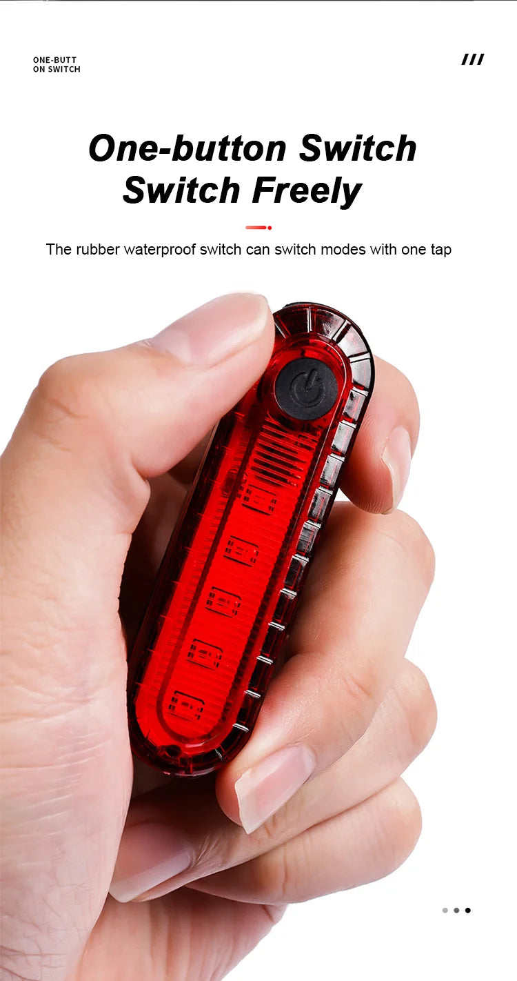 Rear Bike Tail Light USB Rechargeable Ultra Bright Taillights Fit On Bicycle Easy to Install for Cycling Safety Bicycle Light