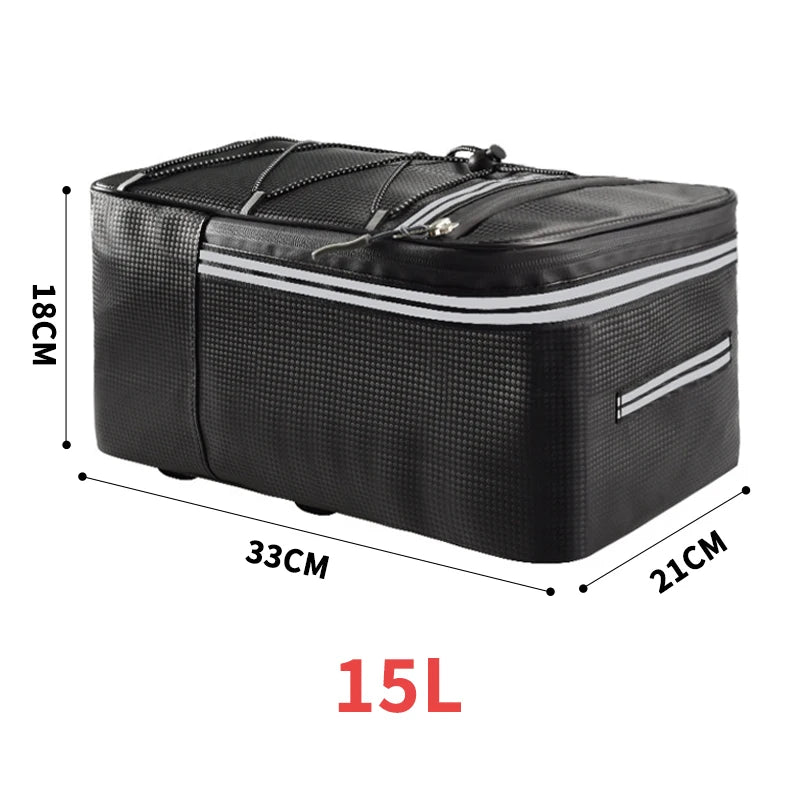 Riding Bike Rear Seat Bag Bicycle Luggage Carrier Rack Cycling Mountain MTB Bike Waterproof Travel Tail Bags Storage Accesories