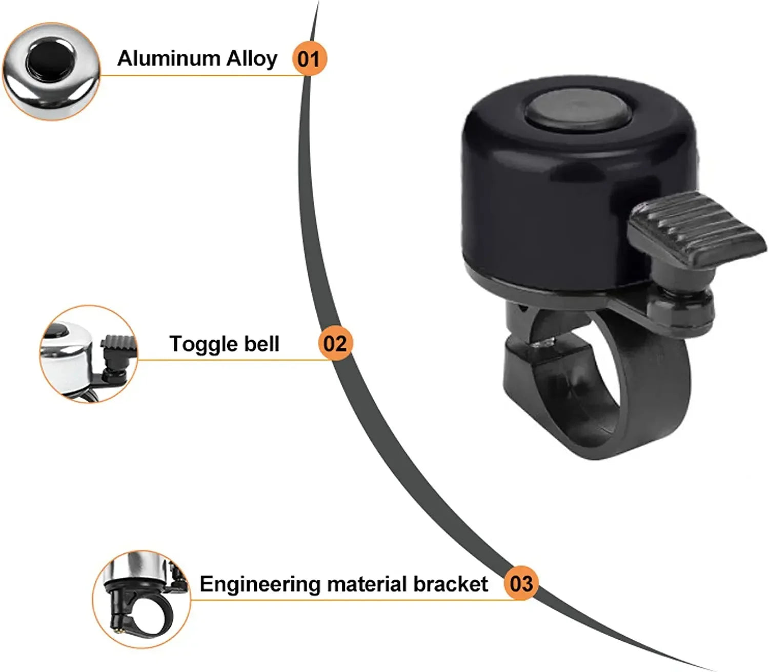 Bicycle Bell Small Size Alloy Mountain Road Bike Horn Sound Alarm For Safety Cycling Handlebar Bicycle Call Accessories
