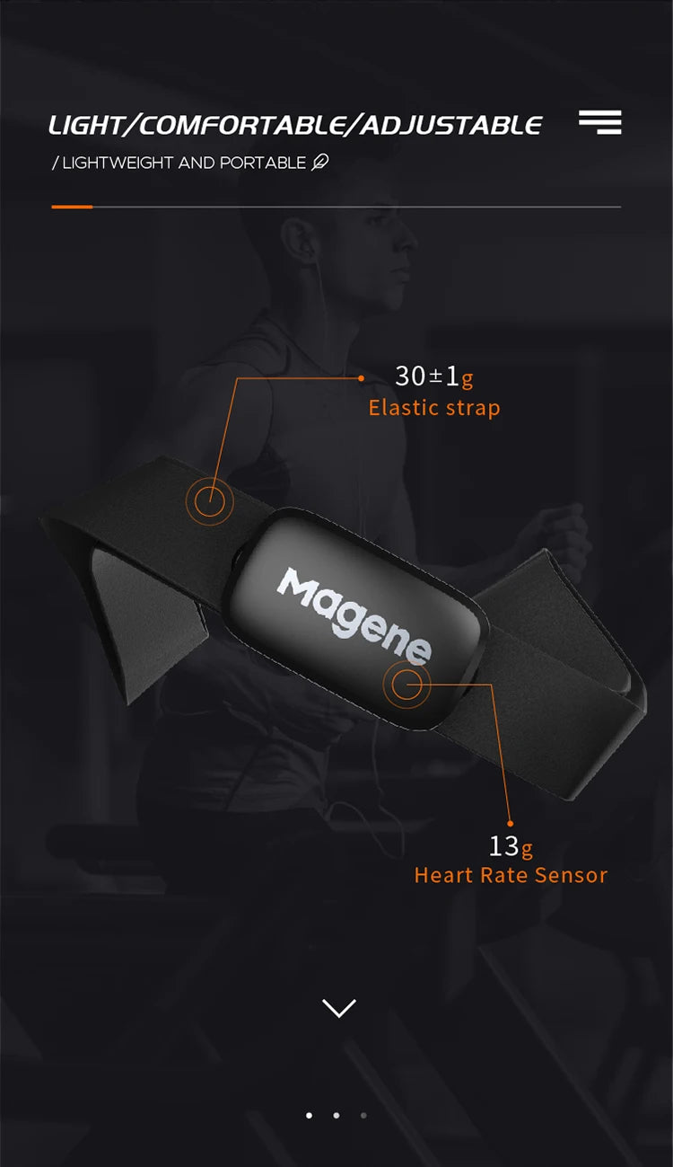 Magene H64 Heart Rate Monitor Dual Mode Sensor Mover ANT Bluetooth Chest Strap Cycling Computer Bike Wahoo Garmin Sport - Pogo Cycles