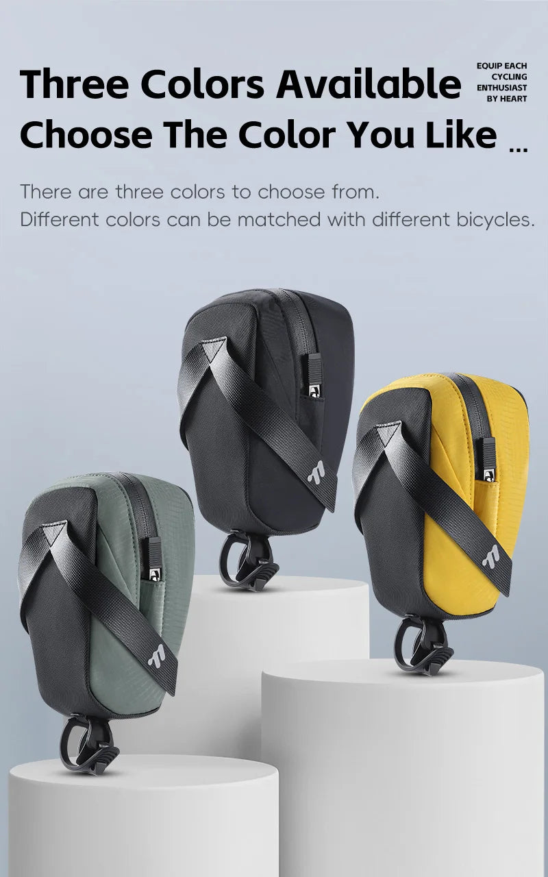 WEST BIKING Bicycle Tail Bag Mini Portable Saddle Bag Waterproof Cycling Seat Tail Bag Tools Storage Pouch Road Bike Accessories