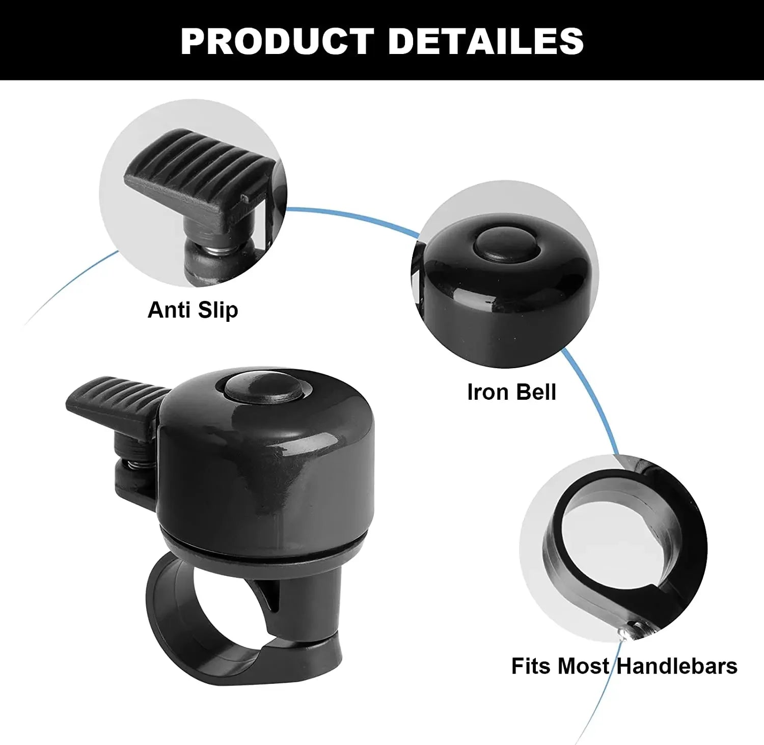 Bicycle Bell Small Size Alloy Mountain Road Bike Horn Sound Alarm For Safety Cycling Handlebar Bicycle Call Accessories
