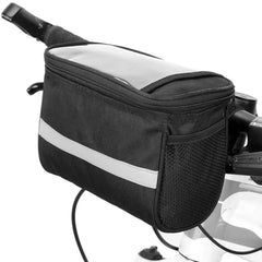 Bicycle Front Handlebar Bag Outdoor Bike Reflective Strap Touchable Phone Pouch Bike Front Tube Basket  Bicycle Accessories