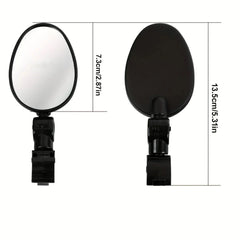 Bicycle Handlebar Rear View Mirror | 360° Rotatable Adjustable, Wide Vision Cycling Accessory for Road/Mountain Bikes