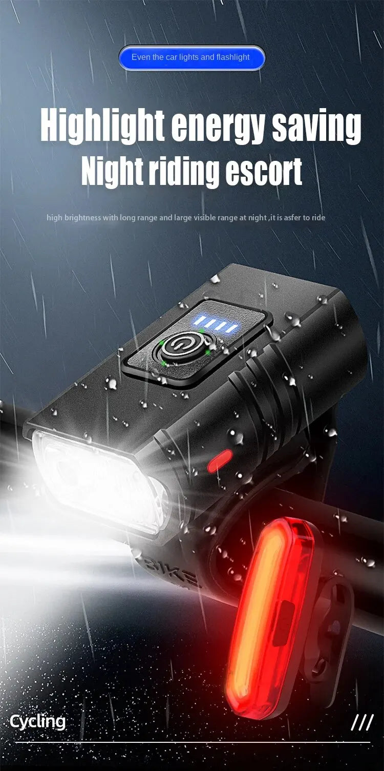 T6 Bike Front Light Waterproof 120 Lumens LED Bicycle Rear Light Ultra Bright Cycling Safety MTB Bike Lamp