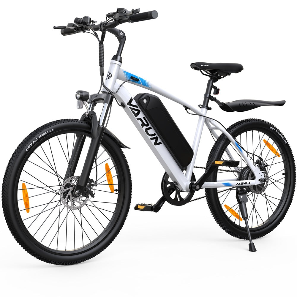 VARUN M24-1 Electric Bike with black seat and tires on a white background