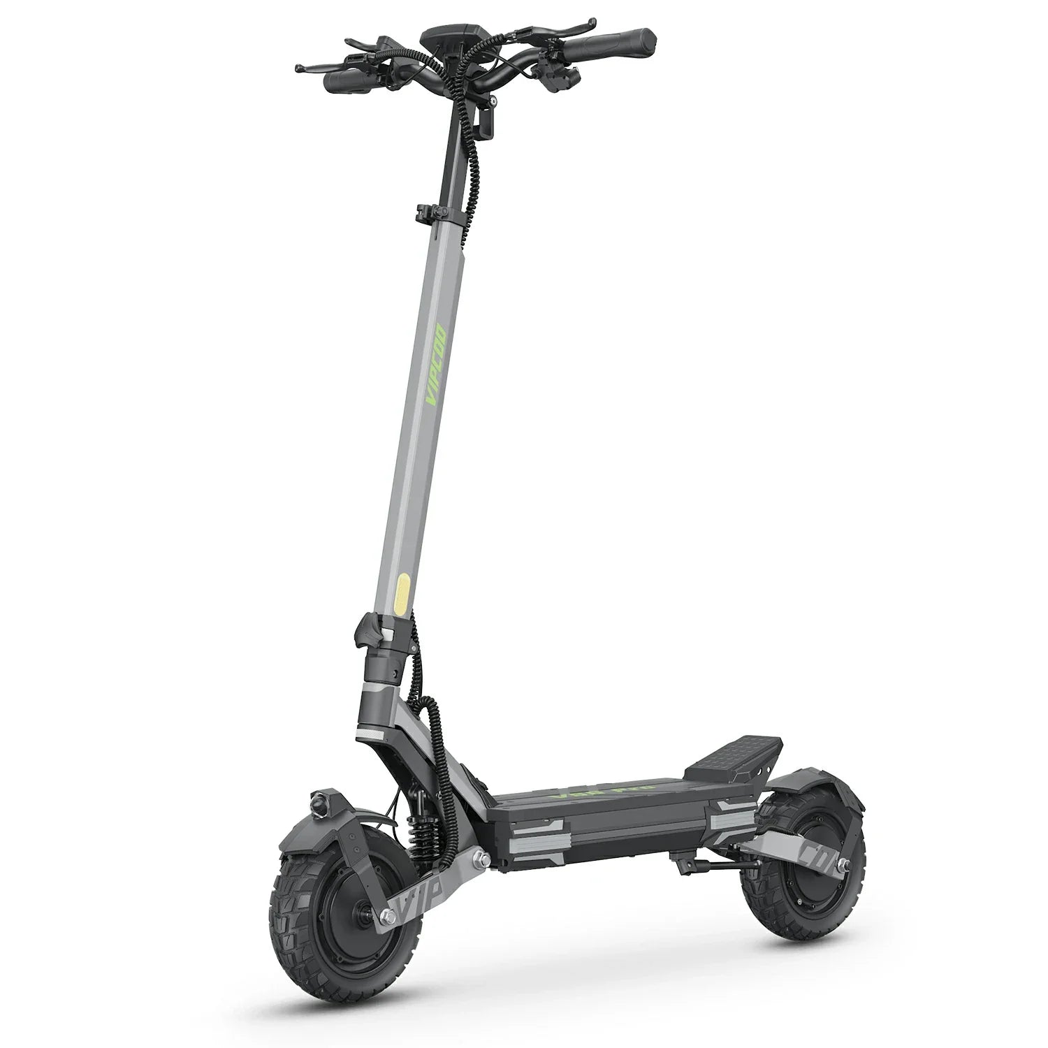Black VIPCOO VS6 Pro Off-Road Electric Scooter on a white background
