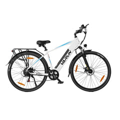 White electric bicycle with 'Varun' branding on a white background