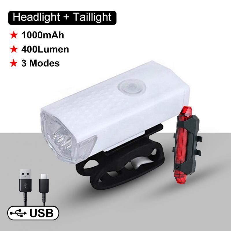 Bike Front Bicycle Lights Rear Taillight Rechargeable Headlight LED Flashlight Lantern Lamp Bicycle Safety Ciclismo Фонарик - Pogo Cycles