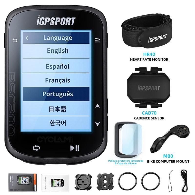 IGPSPORT BSC200 200 Wireless Bicycle Computer GPS Bike Speedometer Cycling Odometer 2.5in ANT+ APP Sync Slope Altitude - Pogo Cycles