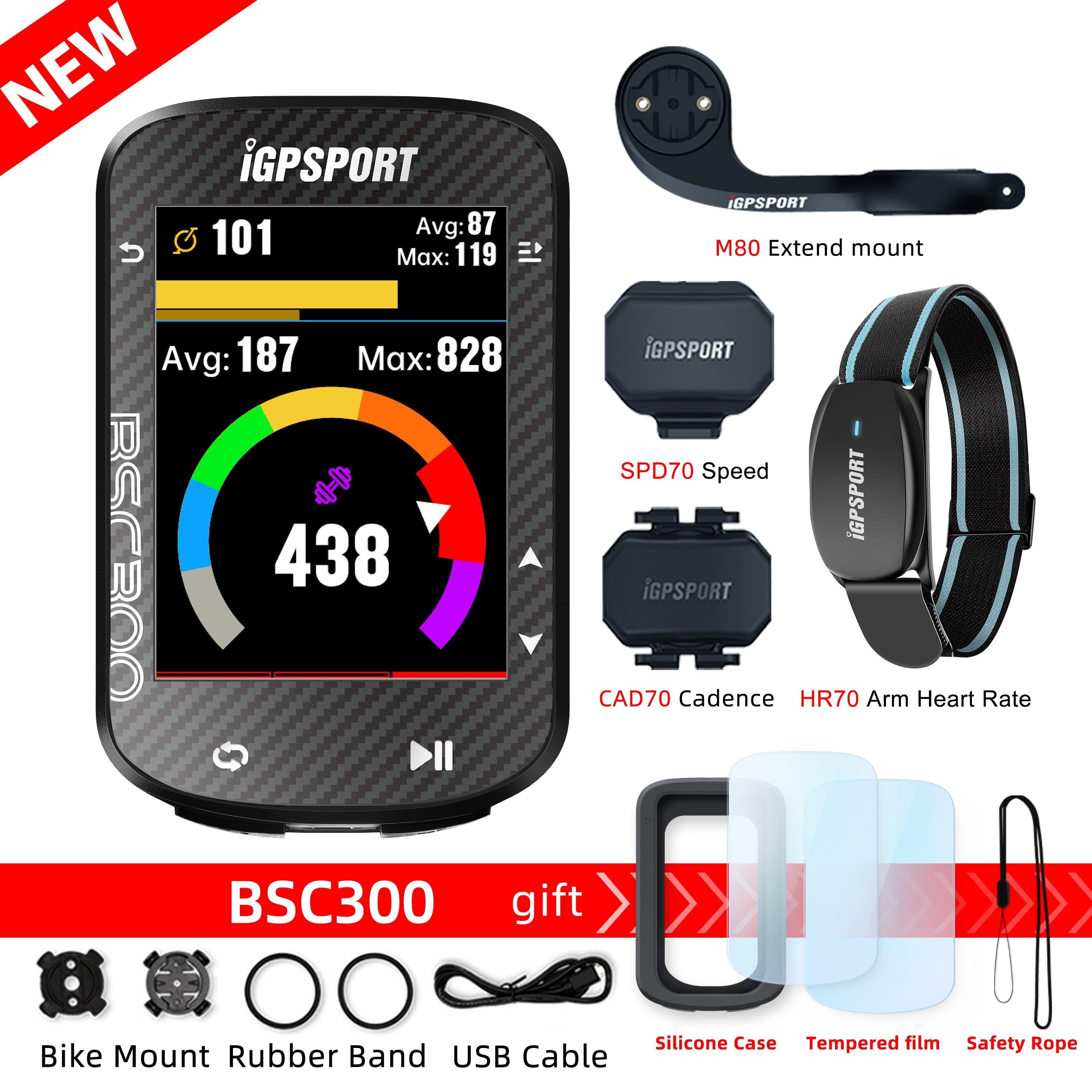 IGPSPORT BSC300 Bicycle GPS Computer Cycling Wireless Speedometer Bike GPS Streamline Version Odometer Portuguese - Pogo Cycles