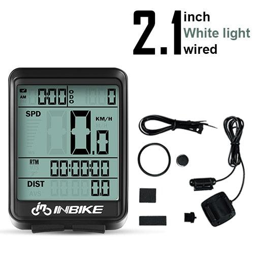 INBIKE Waterproof Bicycle Computer Wireless And Wired MTB Bike Cycling Odometer Stopwatch Speedometer Watch LED Digital Rate - Pogo Cycles