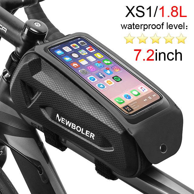 NEWBOLER Bicycle Bag Waterproof Touch Screen Cycling Bag Top Front Tube Frame MTB Road Bike Bag 7.2 Phone Case Bike Accessories - Pogo Cycles