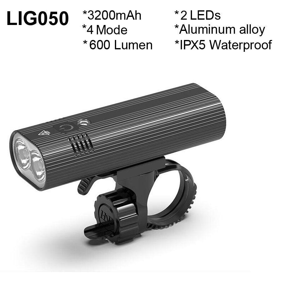 NEWBOLER Bicycle Light 3600 Lumens USB Chargeable Rainproof MTB Bike Light Set With 2 Holder 5200mAh Flashlight Bike Accessories - Pogo Cycles